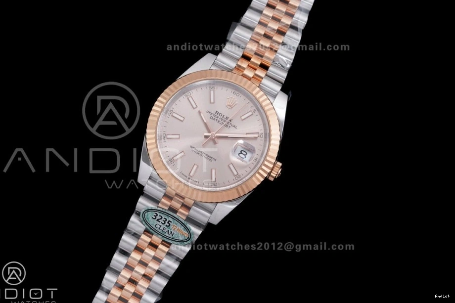 1:1 Edition SH3235 Dial Champagne SS Jubilee Bracelet Clean DateJust 126331 Best RG on 41 904L Steel 1202